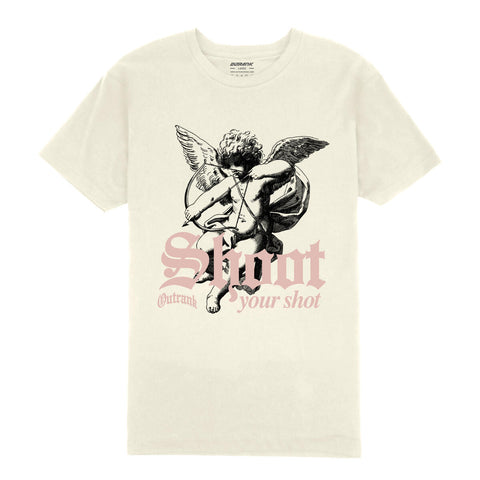 Outrank Shoot Your Shot T-shirt (Vintage White/Pink) - Outrank