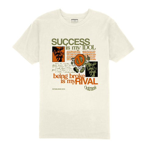 Outrank Success is My Idol T-shirt (Vintage White) - Outrank
