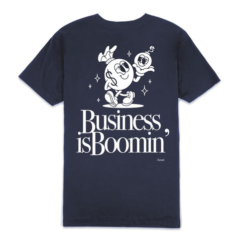 Outrank Business is Boomin T-shirt (Navy)