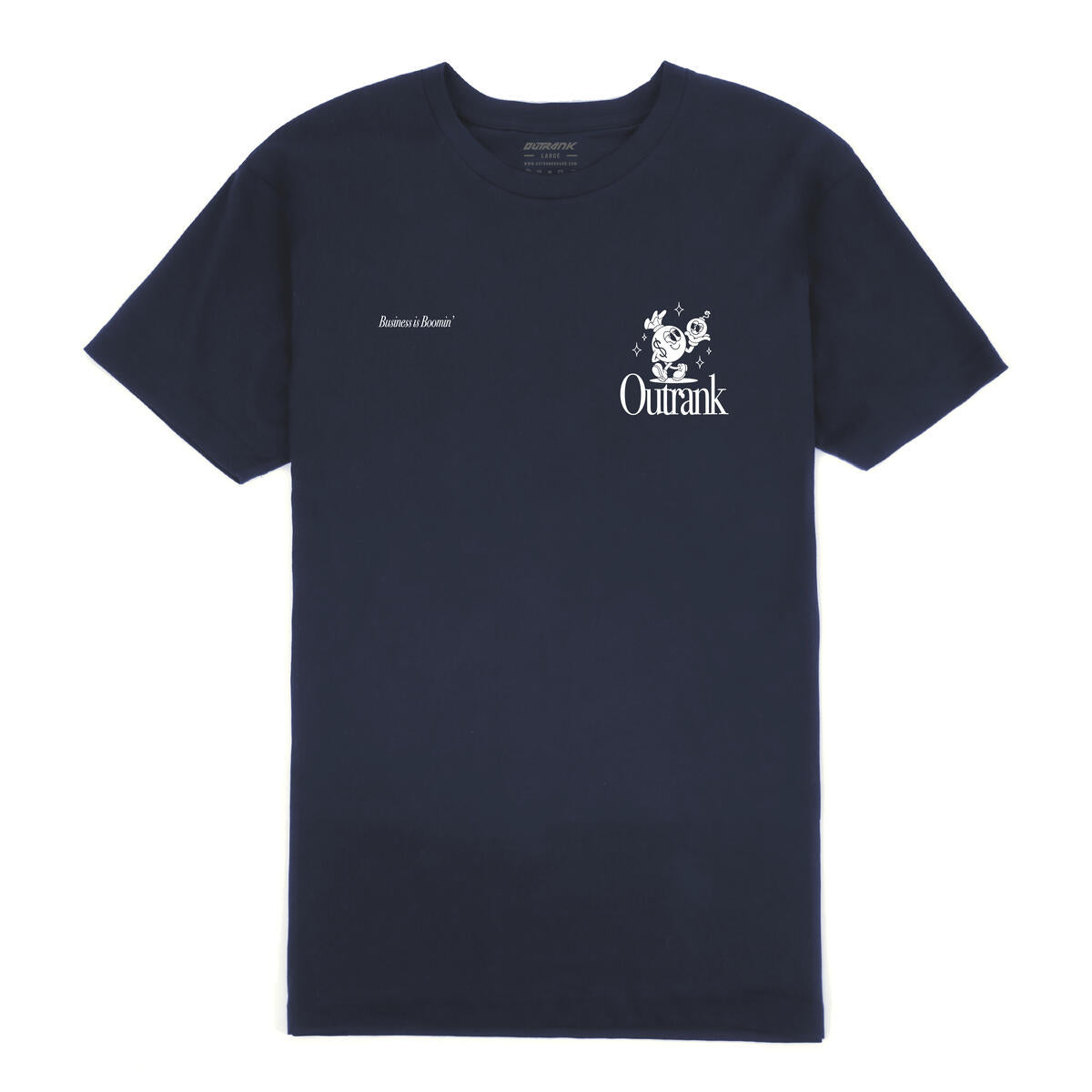 Outrank Business is Boomin T-shirt (Navy) - Outrank