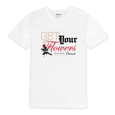 Outrank Get Your Flowers Bracket T-shirt (White) - Outrank