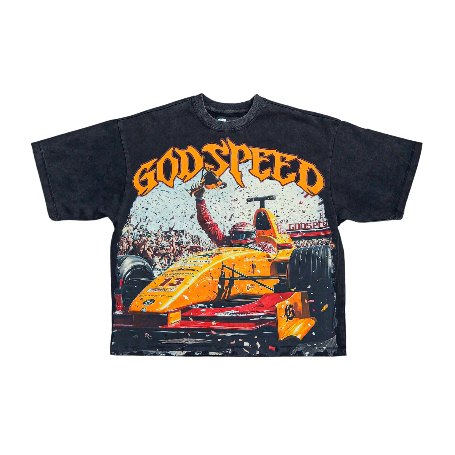 Godspeed F1 Finishline Tee (Black Wash) - Godspeed