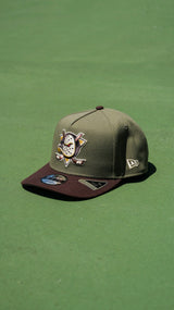 New Era Anaheim Mighty Ducks 10 Year Anniversary 9FIFTY A-Frame Snapback-(Olive/Brown)