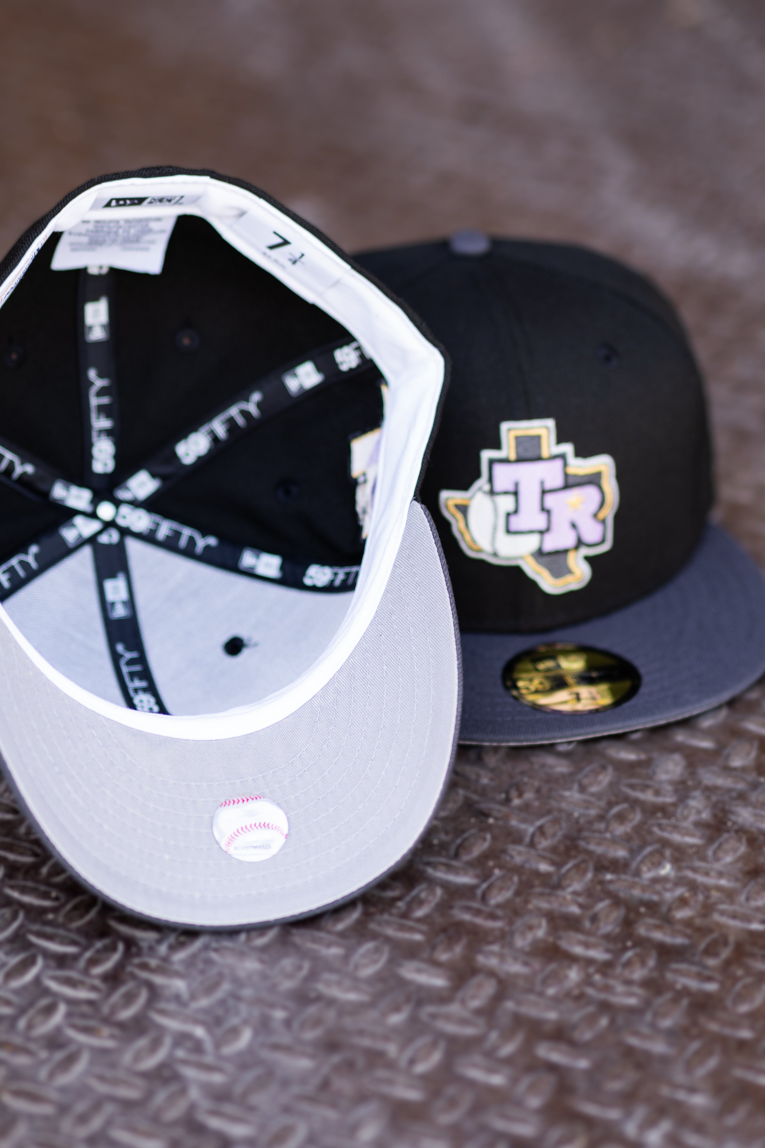 New Era Texas Rangers 40th Anniversary Grey UV (Black/Graphite) 59Fifty Fitted