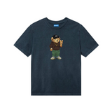 Market Peace Bear T-Shirt (Washed-Black) - Market