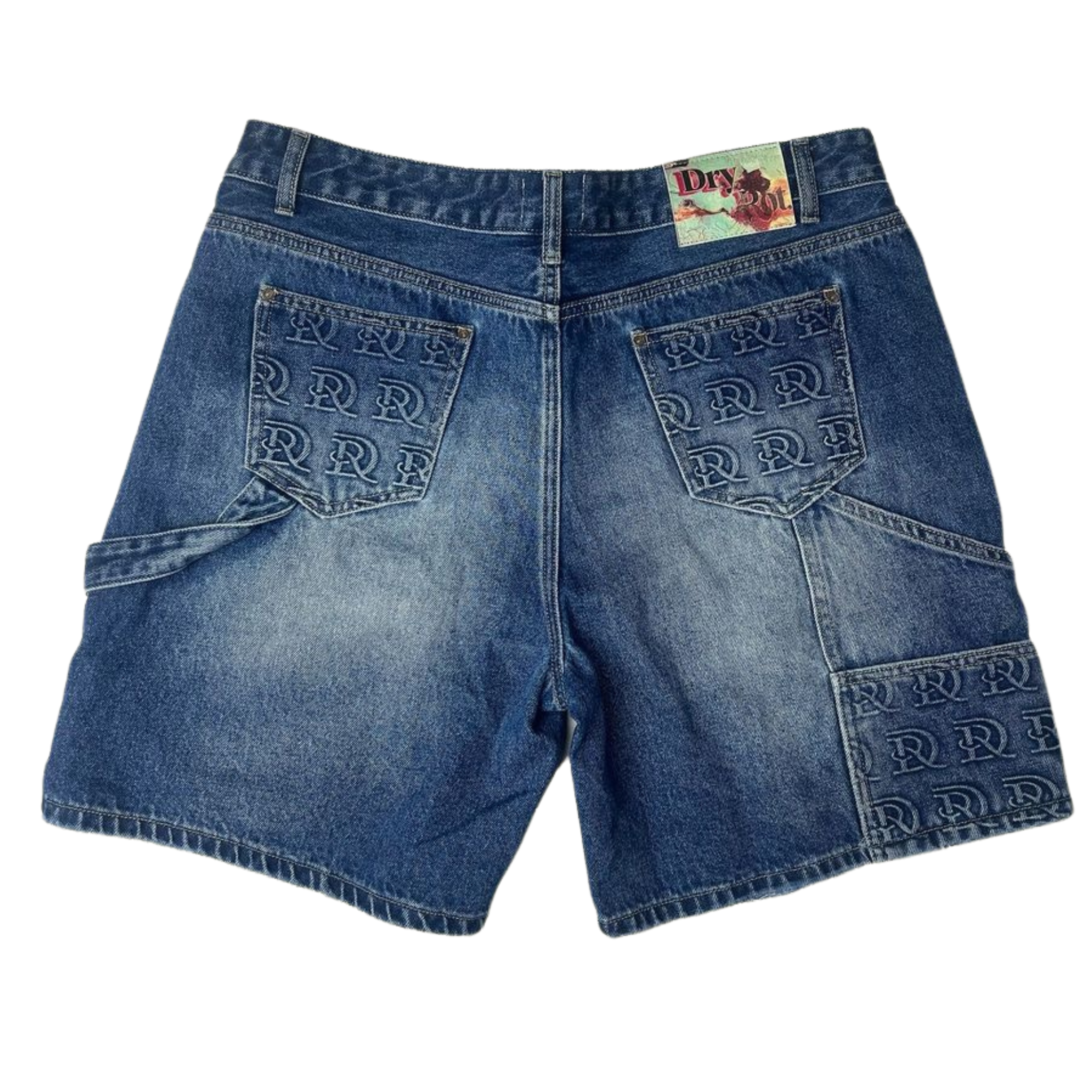 DRY ROT "Dr. Stamped" Cargo Shorts (Blue)