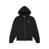 Paper Planes Oversized Script Weld Zip Up Hoodie (Black)