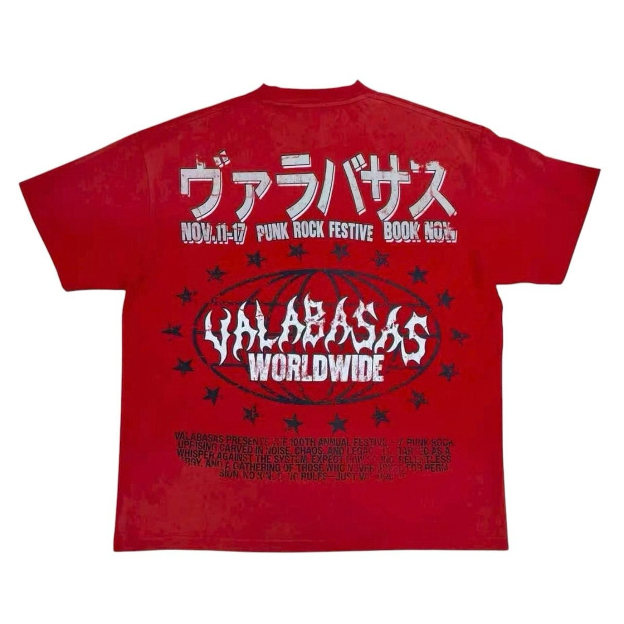 Valabasas "Punk Fest" Tee (Red)