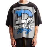 DSM "Racing" Yoke Tee-Grey/Vintage Black