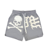 Mixed Emotion Skull Shorts (Grey)