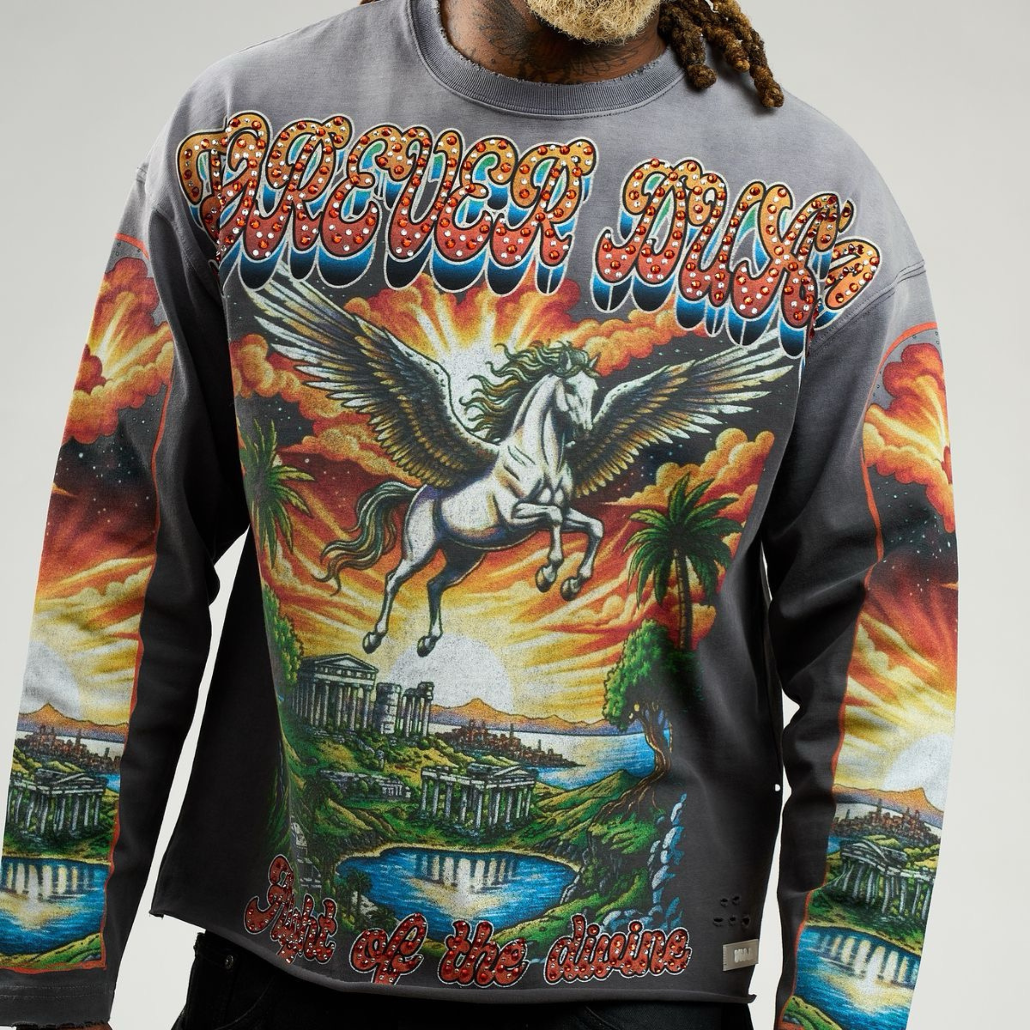 DUAA "Good Year" LS Tee (Faded Black) - DUAA