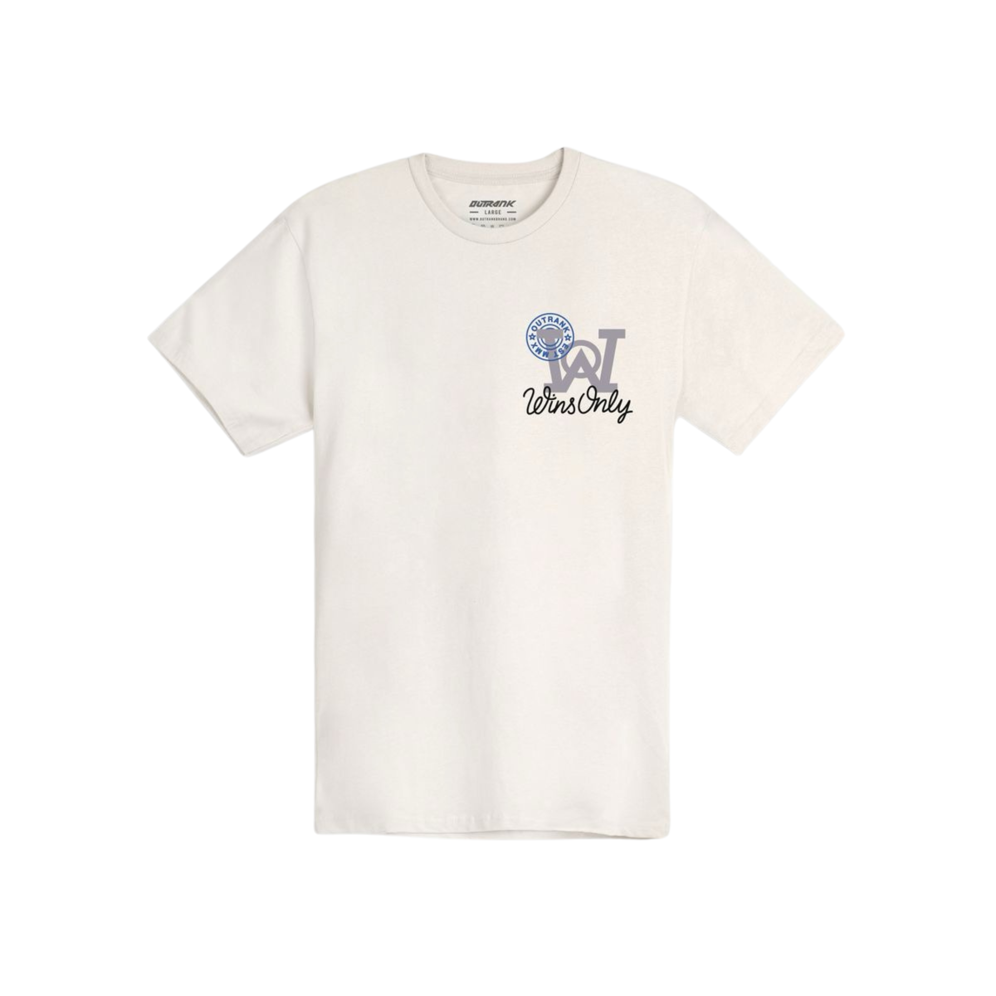 Outrank "Wins Only" T-shirt (Vintage White) - Outrank