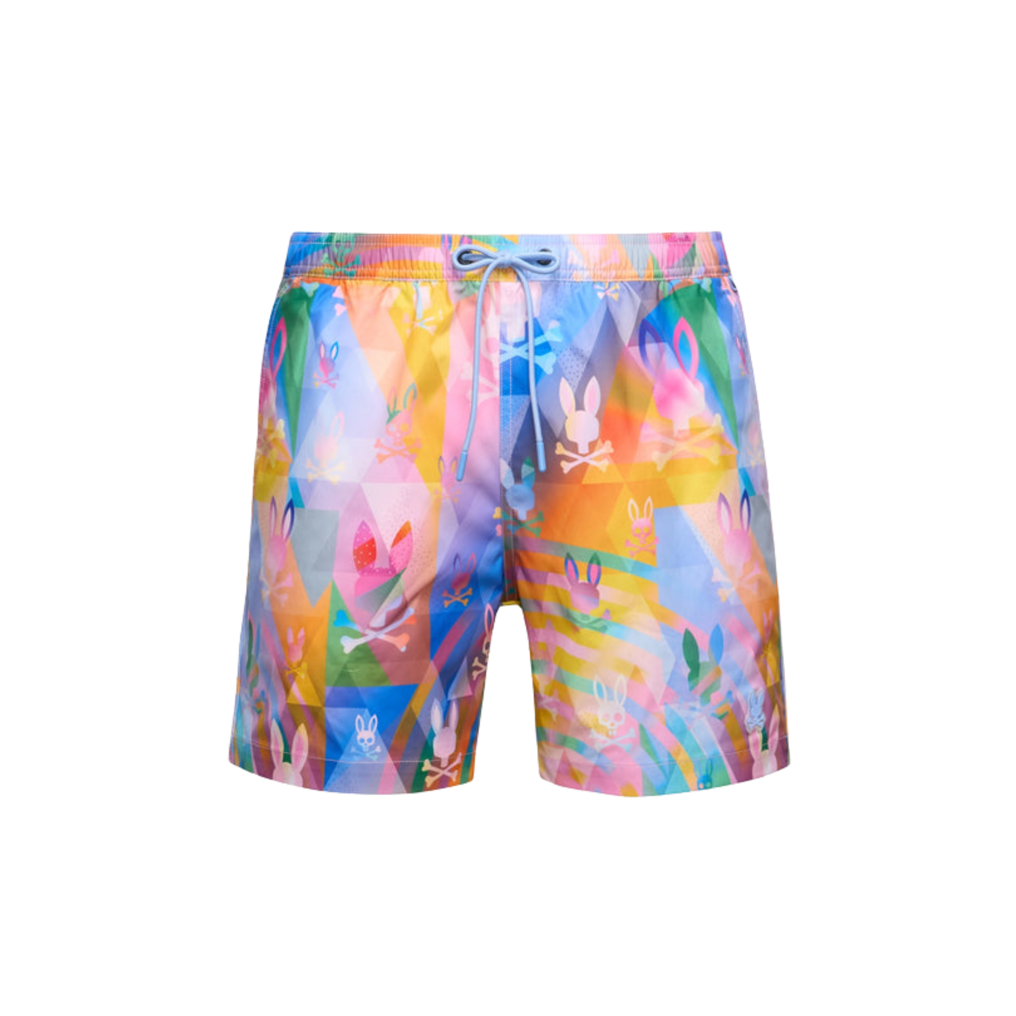 Psycho Bunny Milos Printed Swim Trunk (Ice Blue)