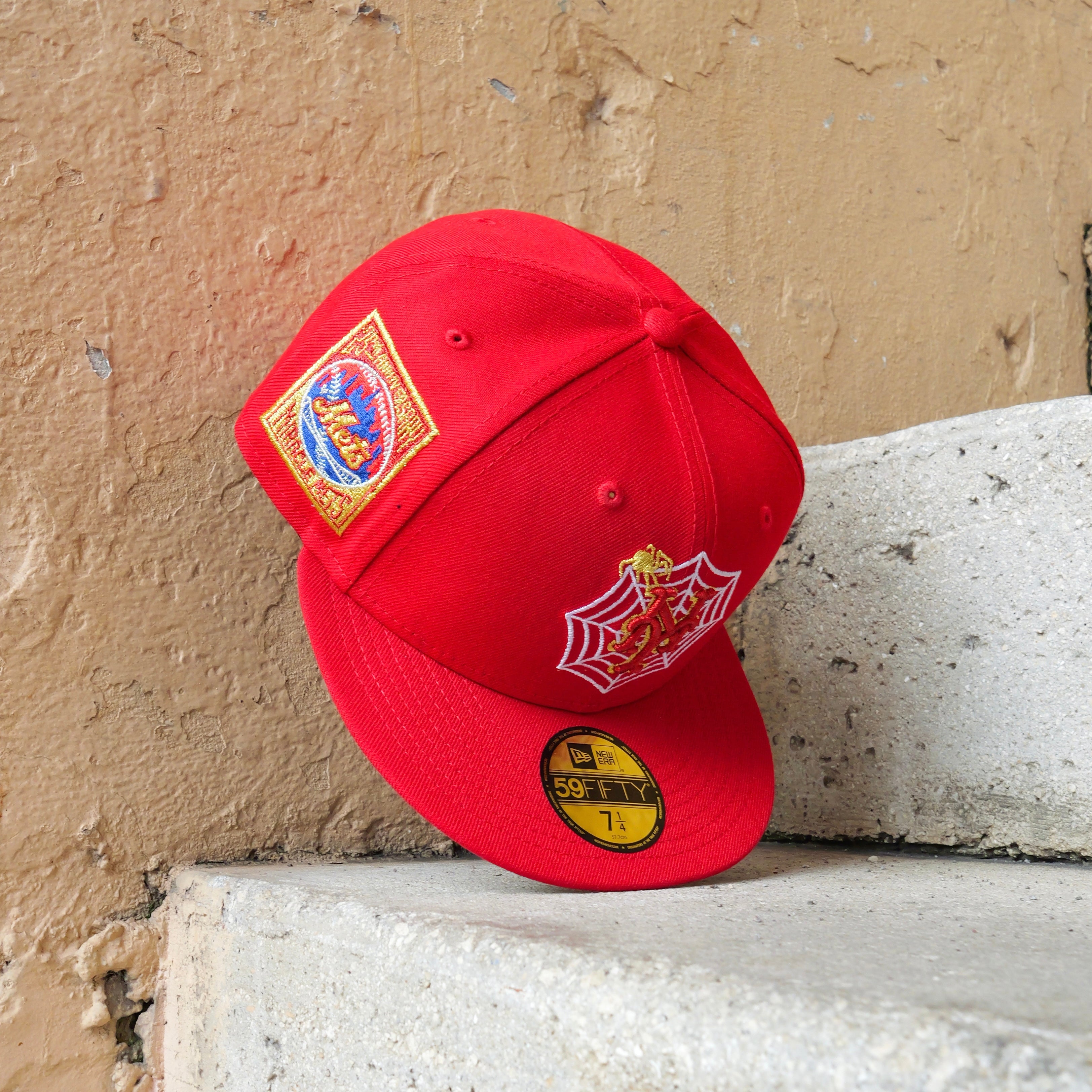 New Era New York Mets 25th Anniversary Side Patch Fitted (Red) - New Era