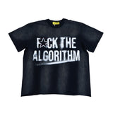 Rvs Labs "F The Algorithm" T-Shirt (Washed Black) - Rvs Labs