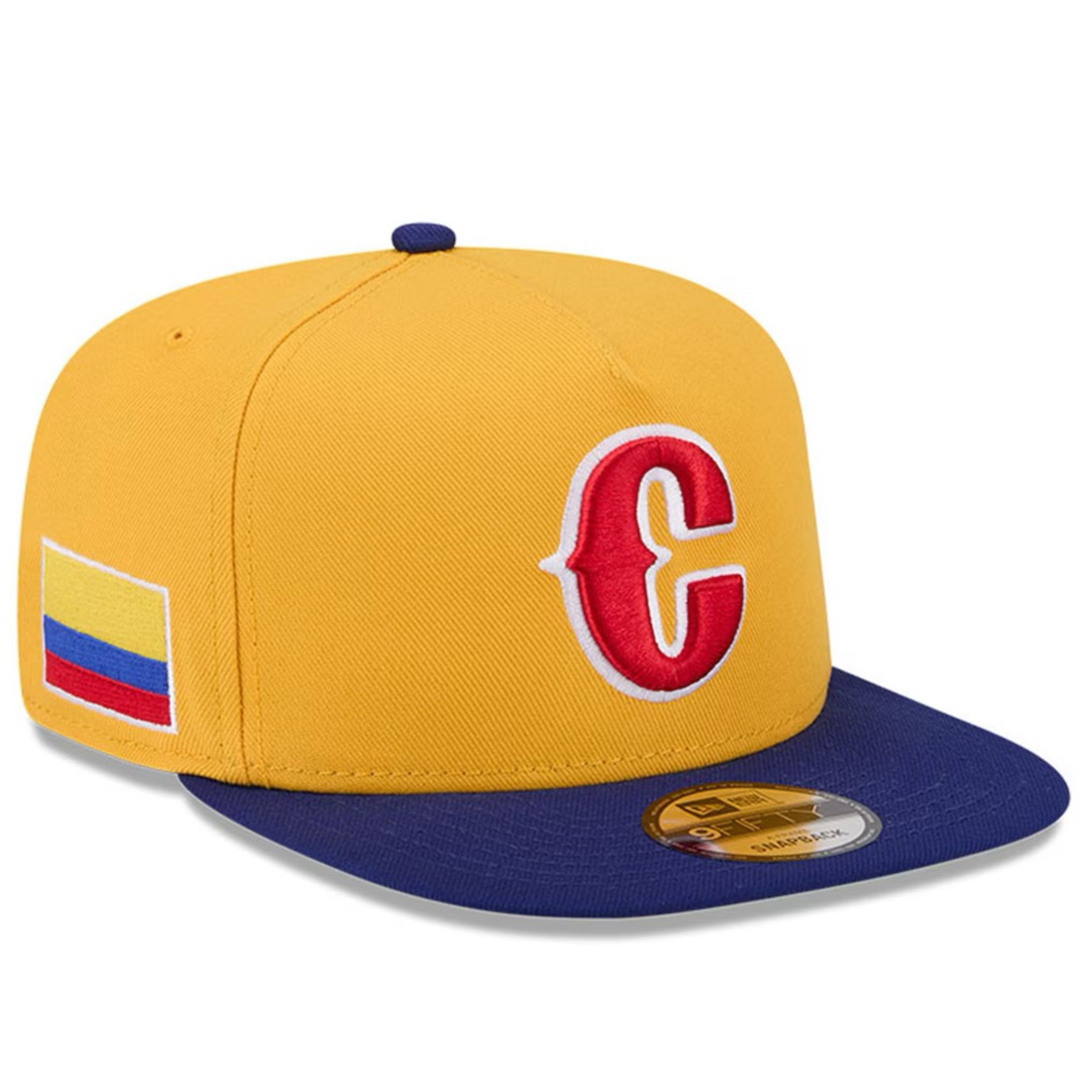 Colombia Baseball New Era 2026 World Baseball Classic 9FIFTY A-Frame Snapback Hat - Yellow/Blue - New Era