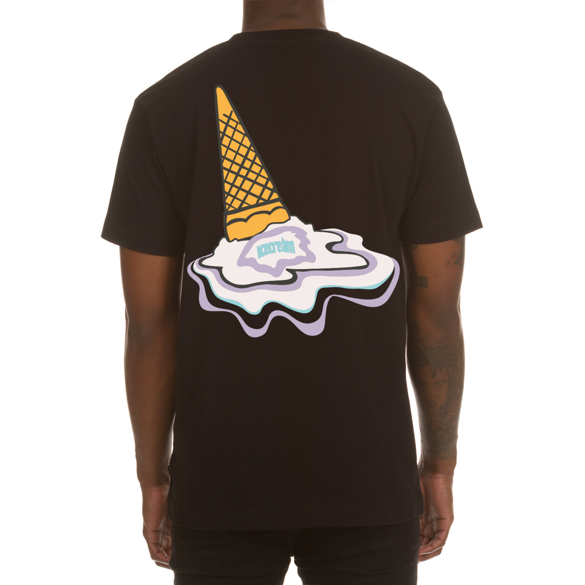 IceCream Melt SS Tee (Black) - Ice Cream