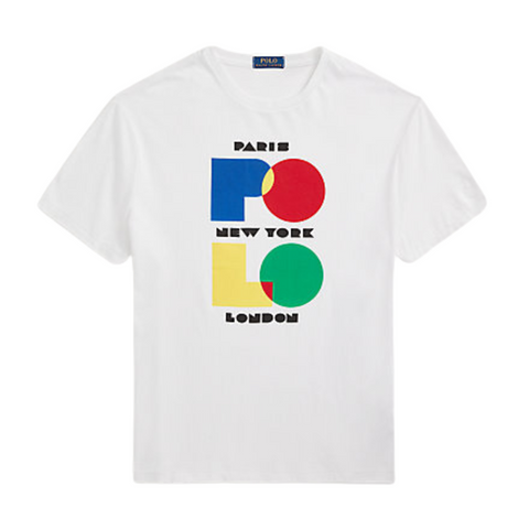 Polo Ralph Lauren Classic Fit City Logo Jersey T-Shirt (White) - Polo Ralph Lauren