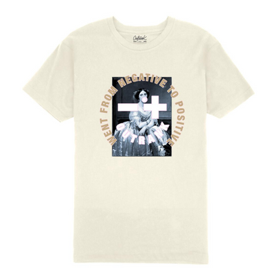 Outrank Negative to Positive T-shirt (Vintage White) - Outrank
