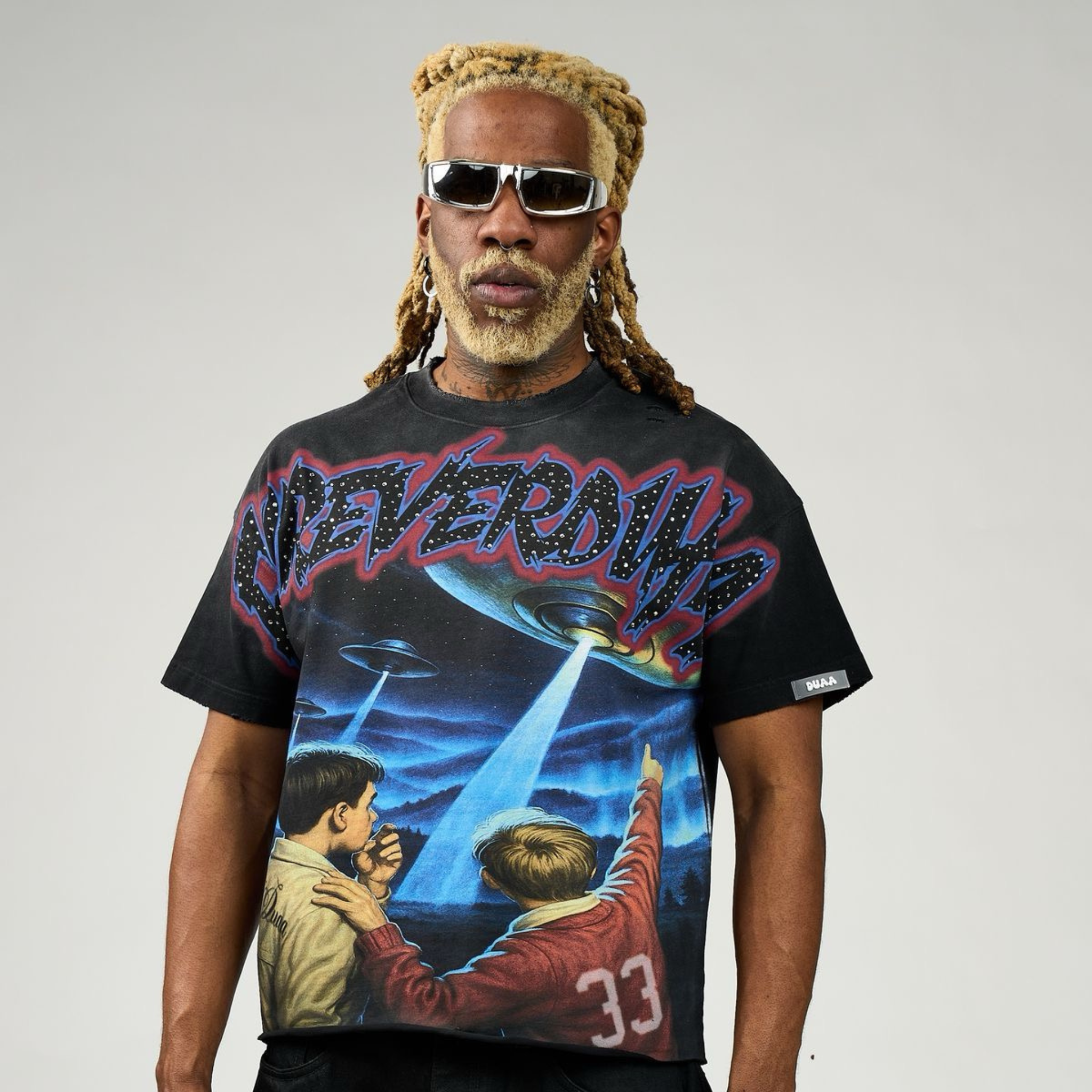 DUAA "Invasion 2" SS Tee (Black) - DUAA