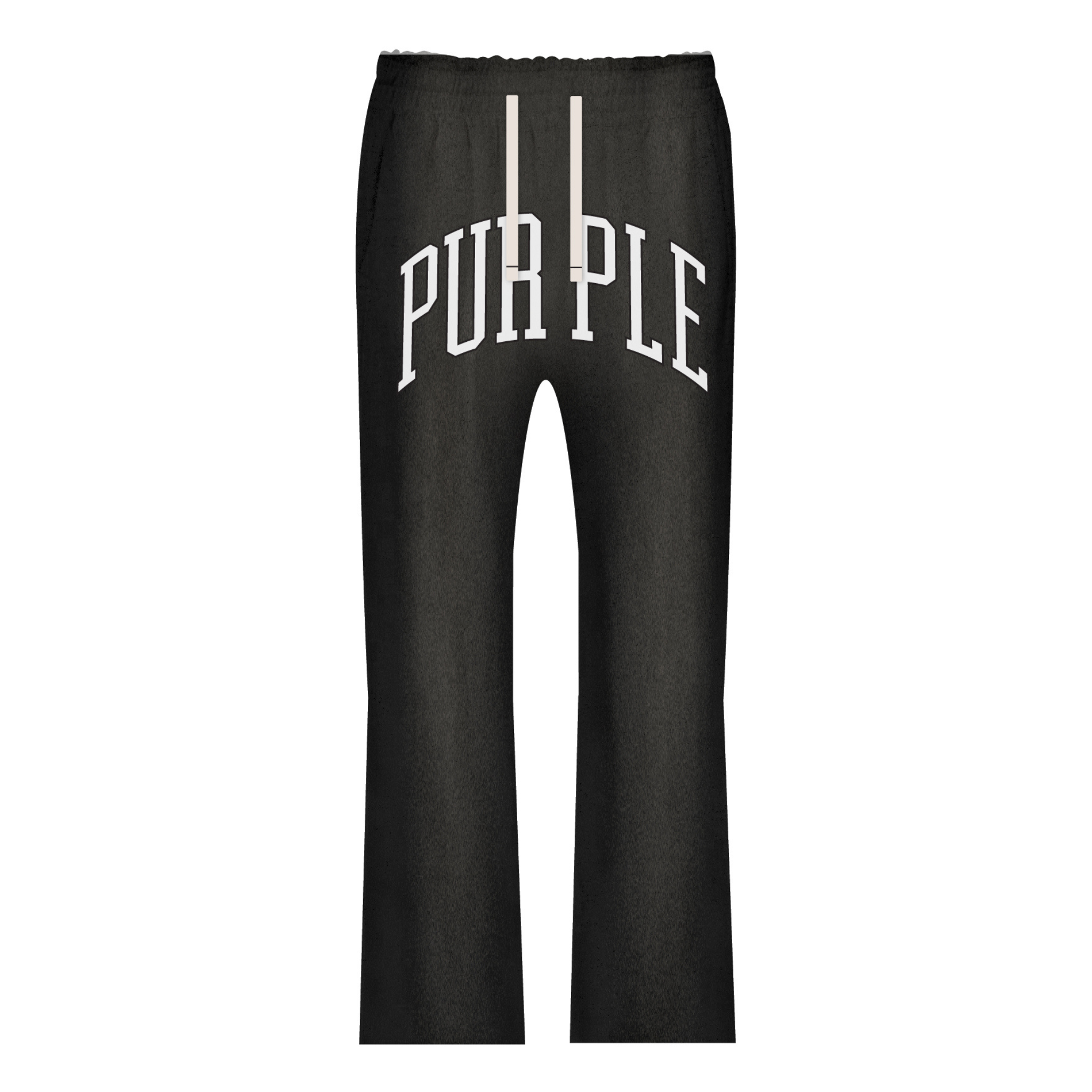 Purple Brand HWT Fleece Flared Pant (Black) - P459-HBBC124 - PURPLE BRAND