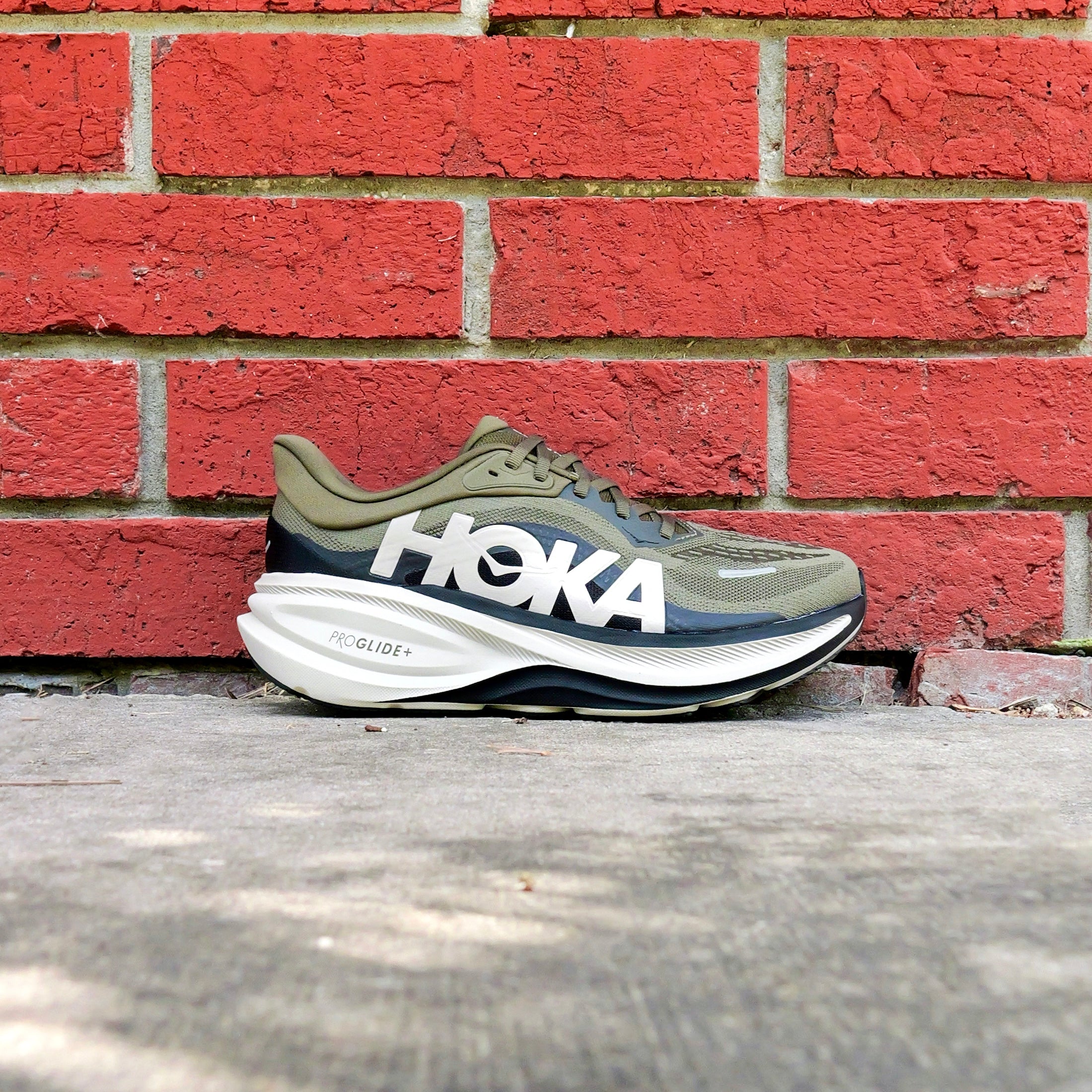 Mens HOKA Clifton Pro AVRV (Antique Olive/River Rock Grey)