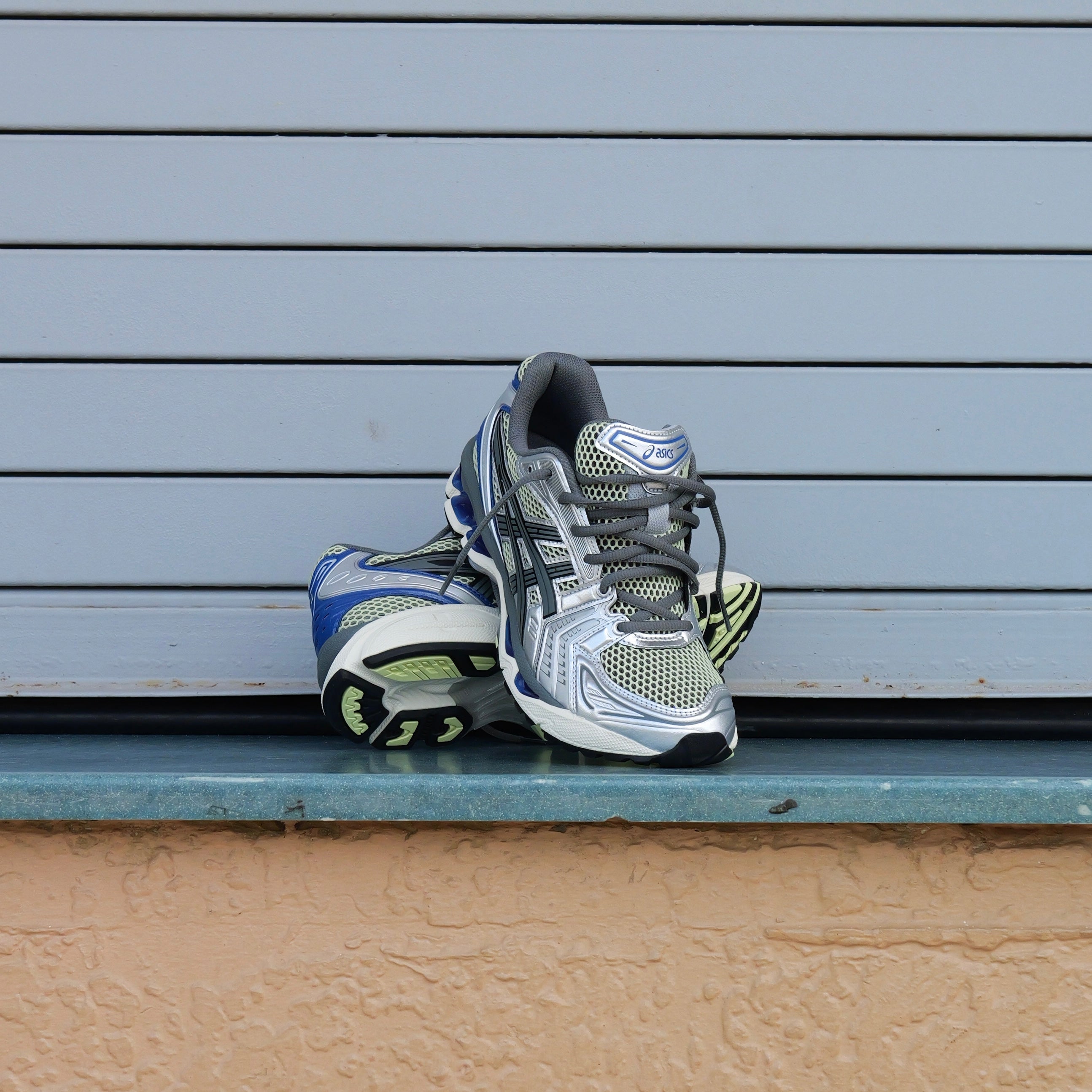 Mens Asics Gel-Kayano 14 (Soft Yellow/Asics Blue)