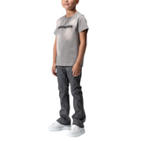 Kids Serenede "Lead" Stacked Jeans (Grey)