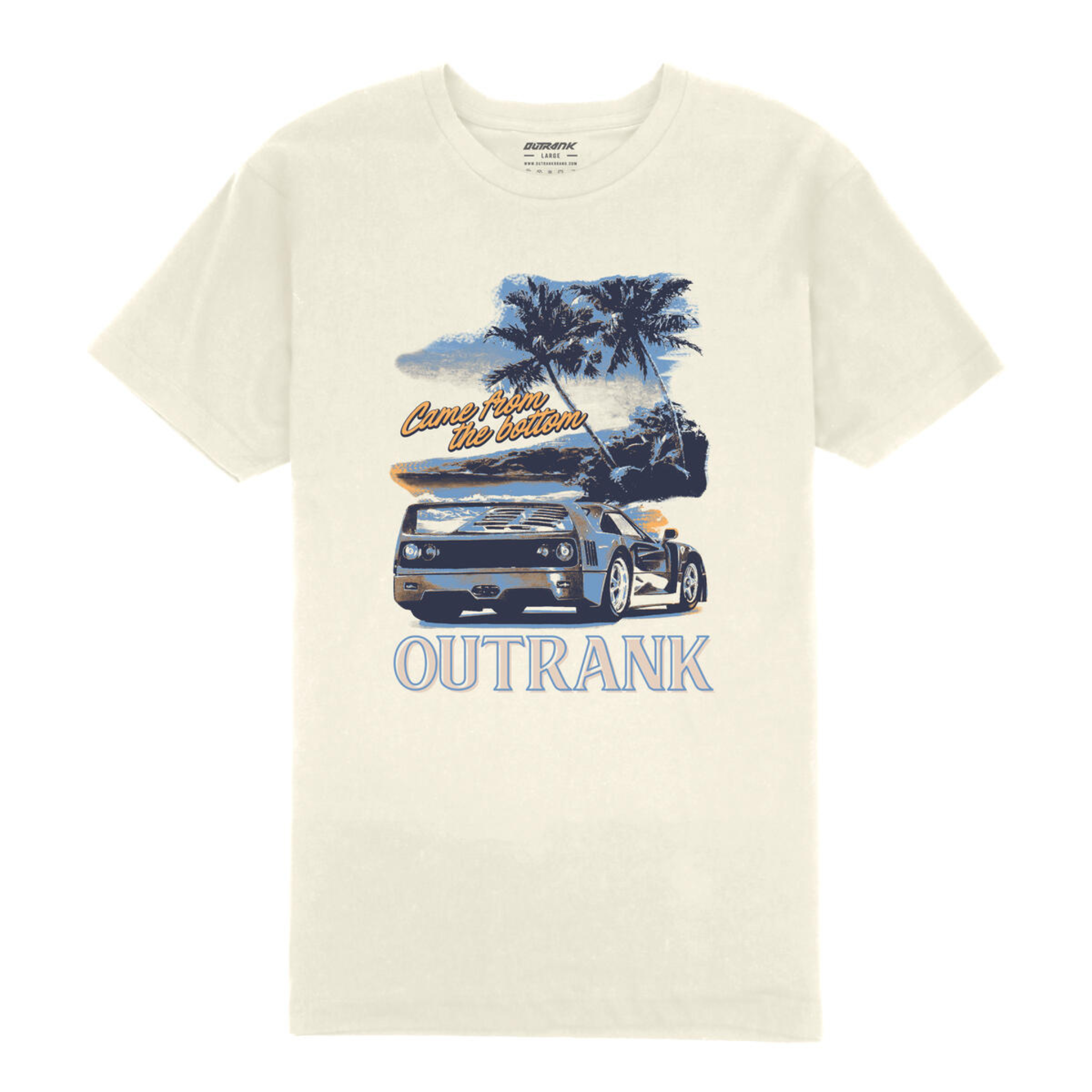 Outrank Came From The Bottom T-Shirt (Vintage White)
