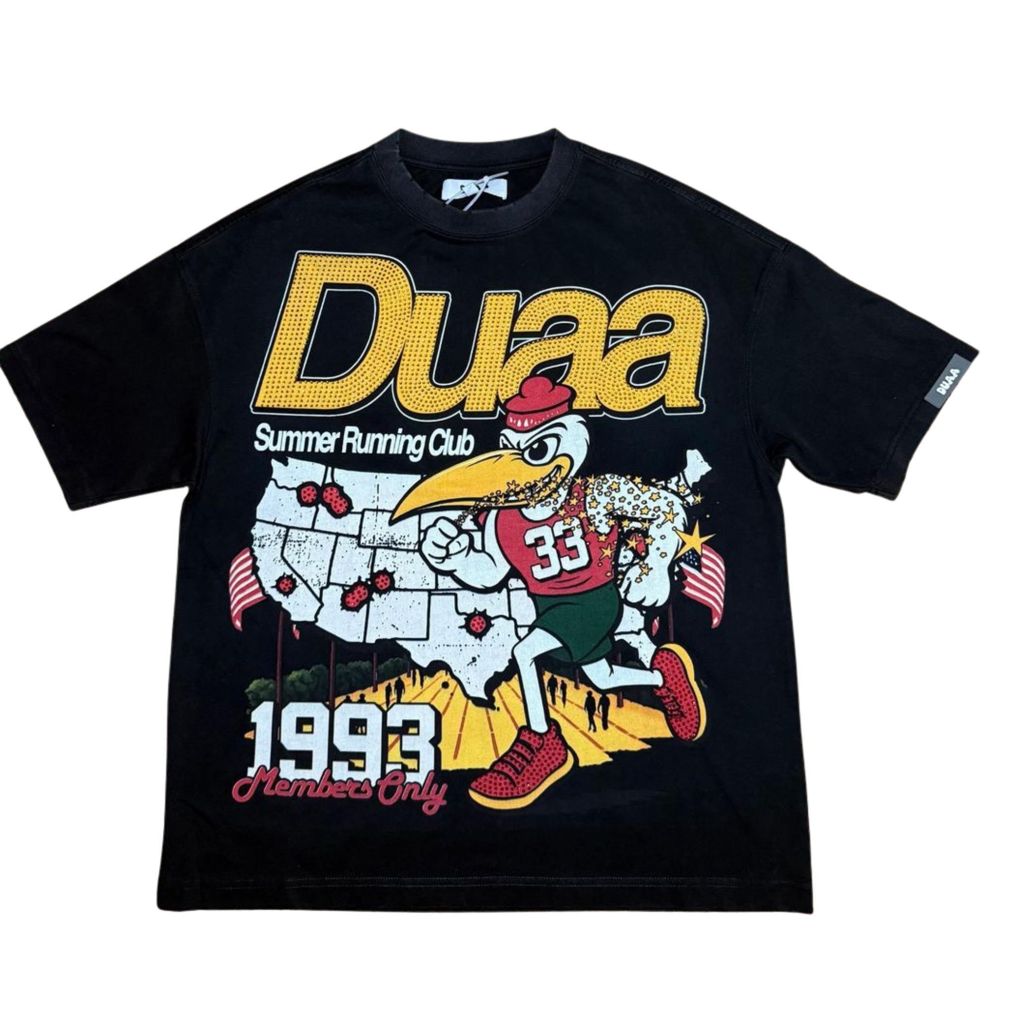 Duaa "Sprint" SS Tee (Black) - DUAA