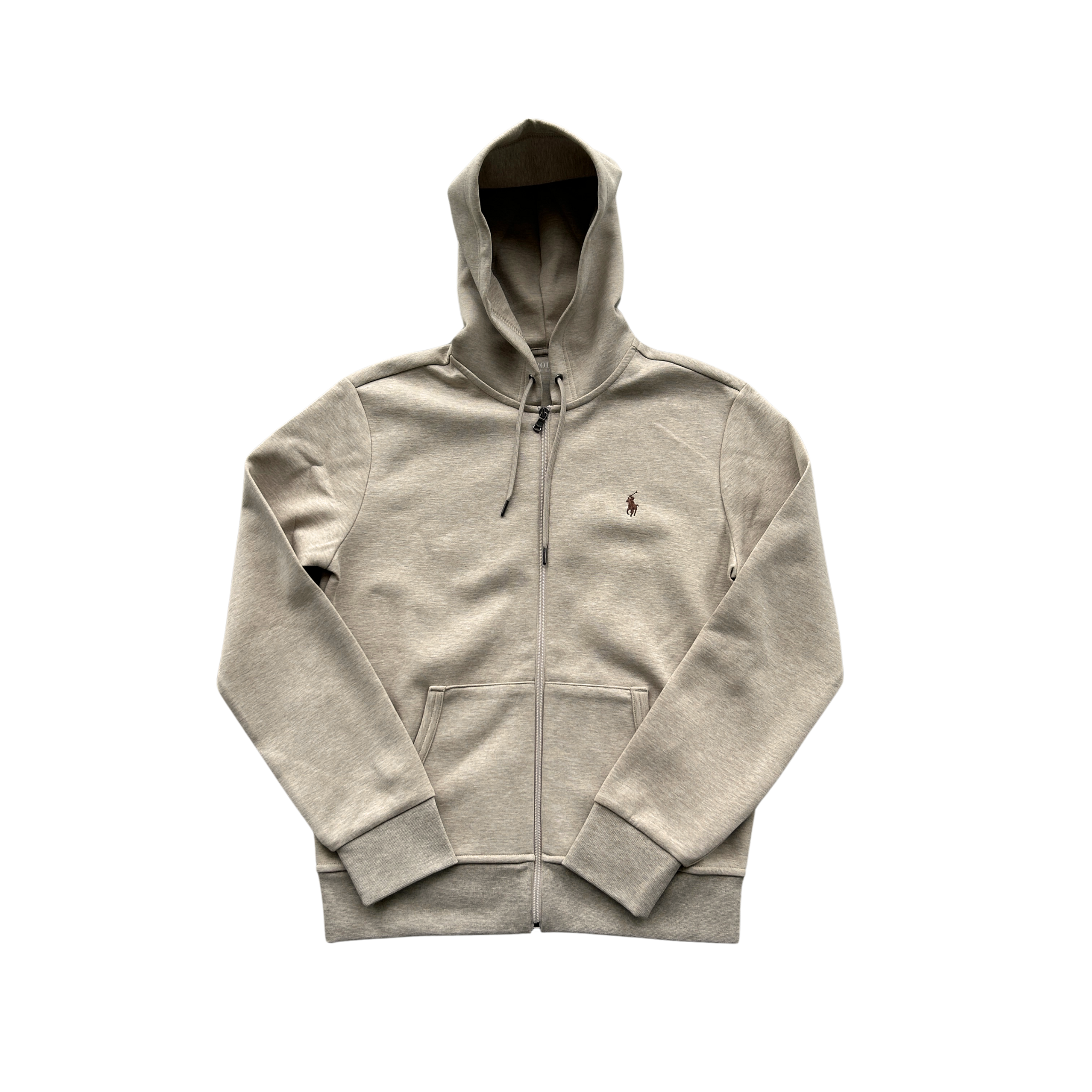 Polo Ralph Lauren Double Knit Full-Zip Hoodie (Beige)