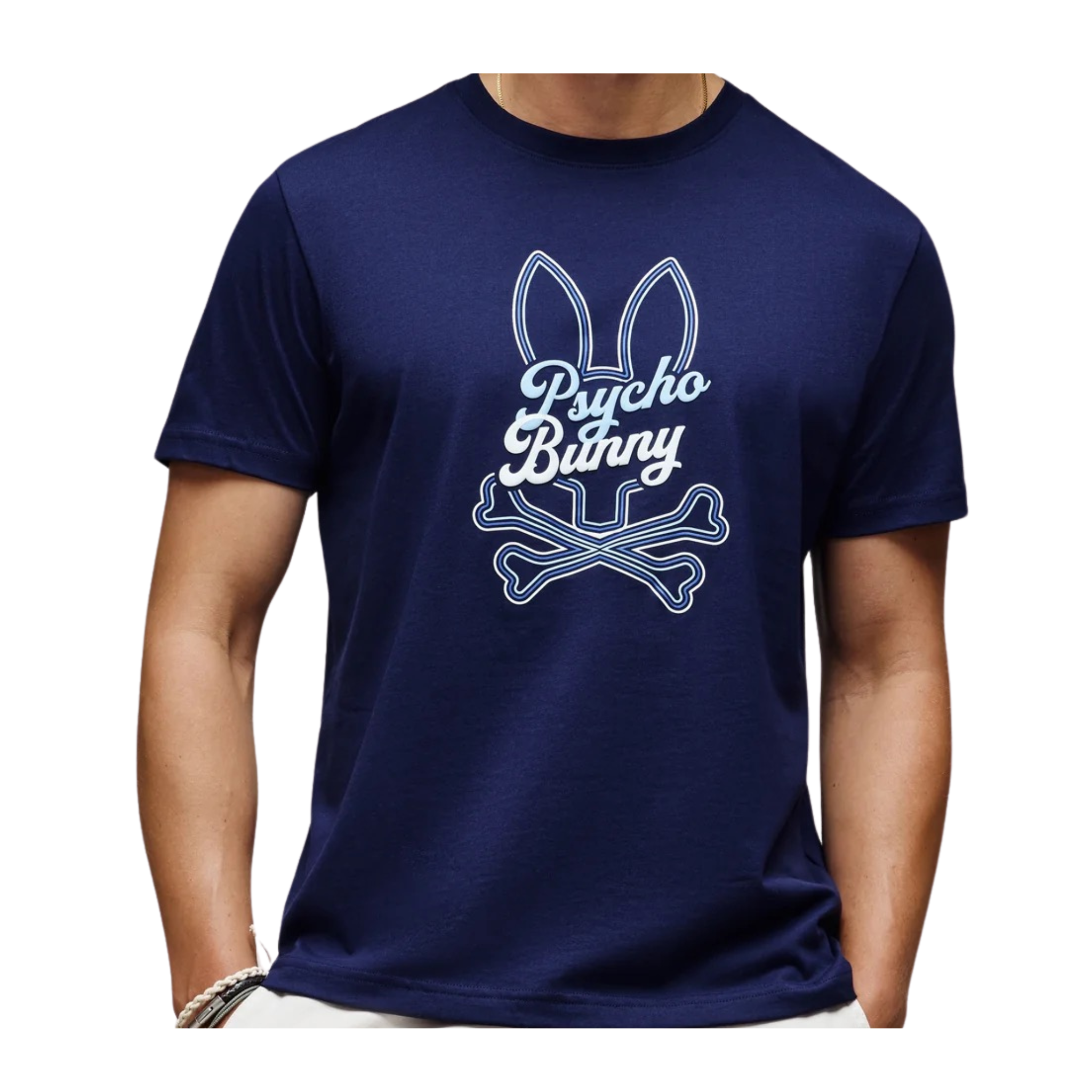 Psycho Bunny "Garret" Graphic Tee (White) - Psycho Bunny