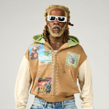 DUAA "Traveler" Zip Up Hoodie (Brown) - DUAA