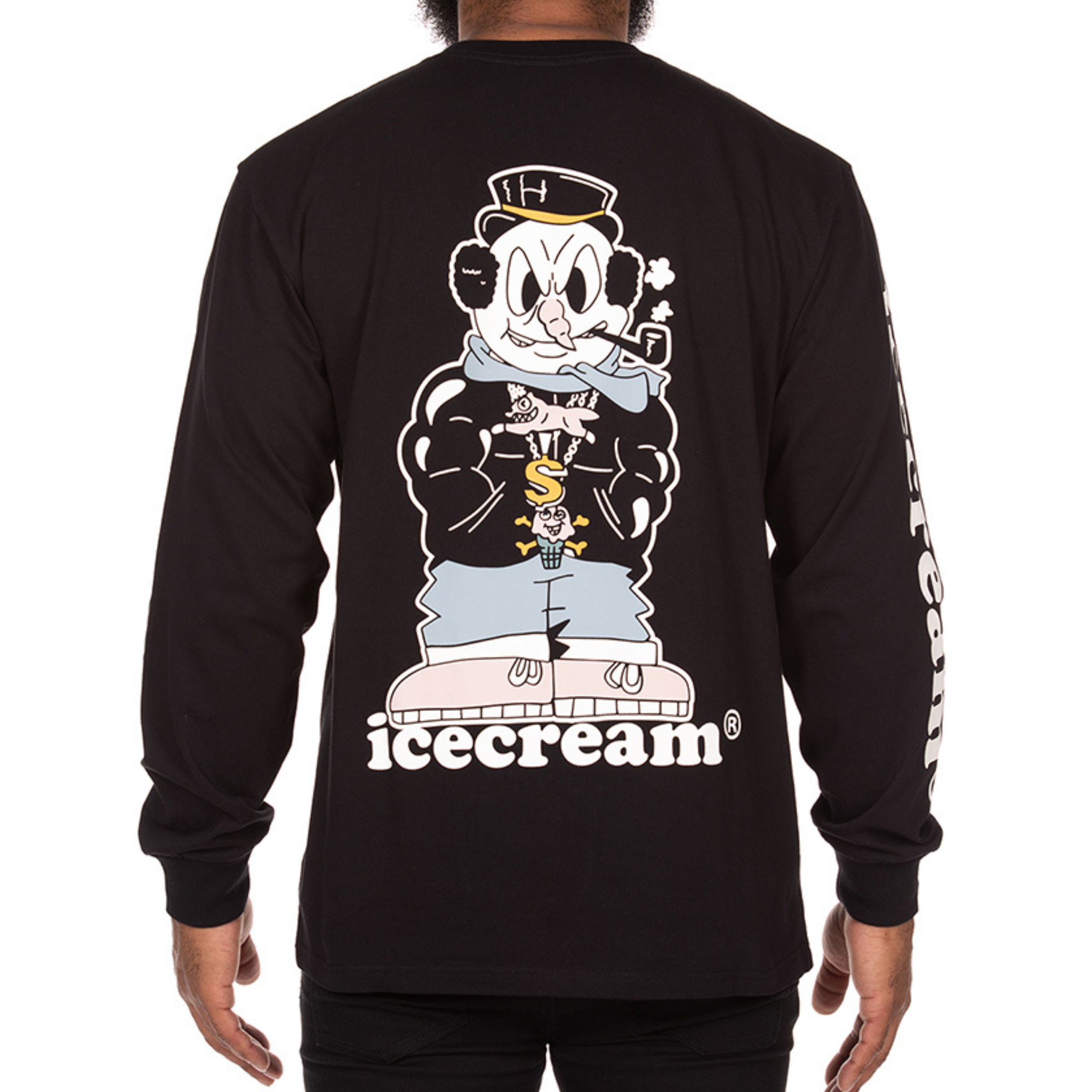 Ice Cream No Flakes Longsleeve Knit (Black) - Ice Cream