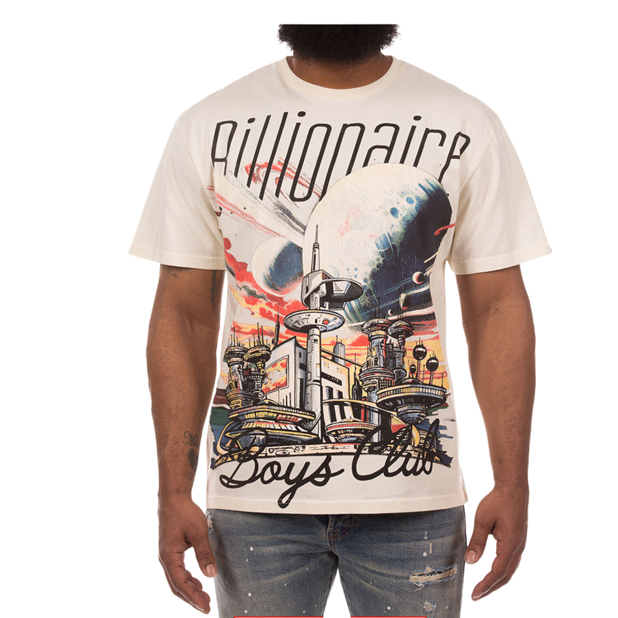 Billionaire Boys "Skycity" SS Knit (Oversized) (Winter White) - Billionaire Boys Club