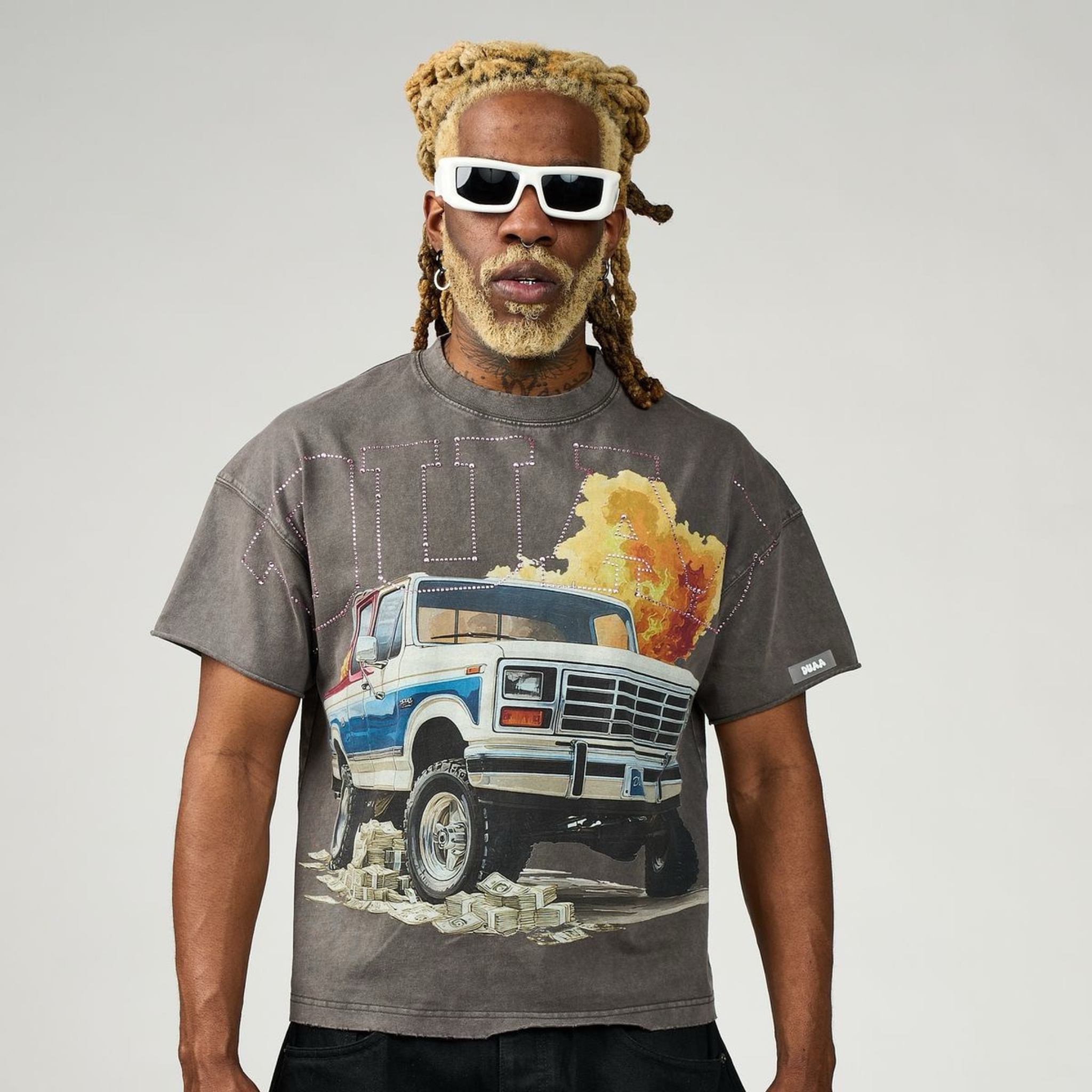 DUAA "Pull Up" SS Tee (Grey) - DUAA