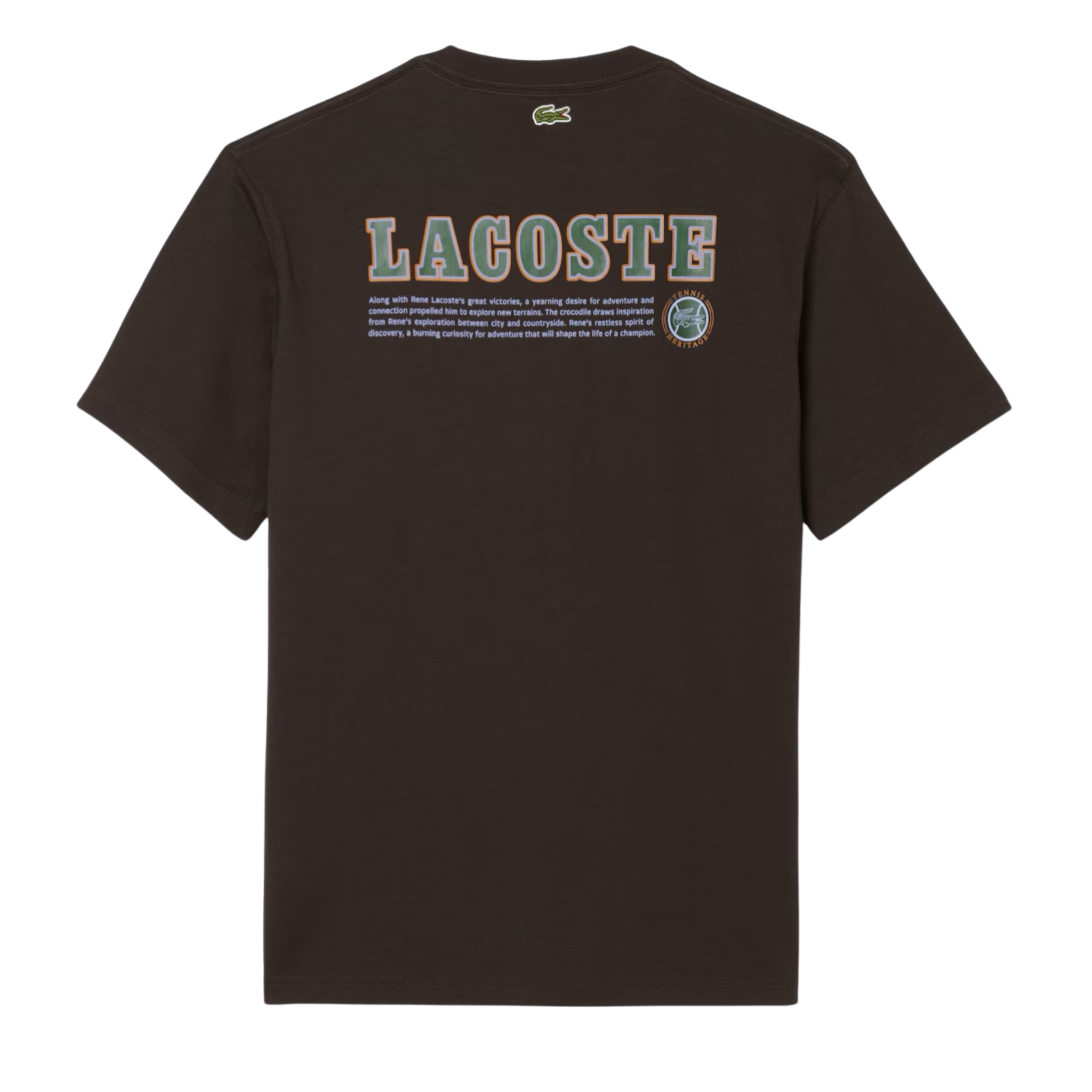 Lacoste Men's Tennis Tee (Brown) - Lacoste