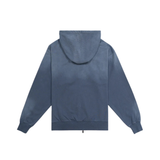 Paper Planes Arched Zip Up Hoodie (Steel Blue)
