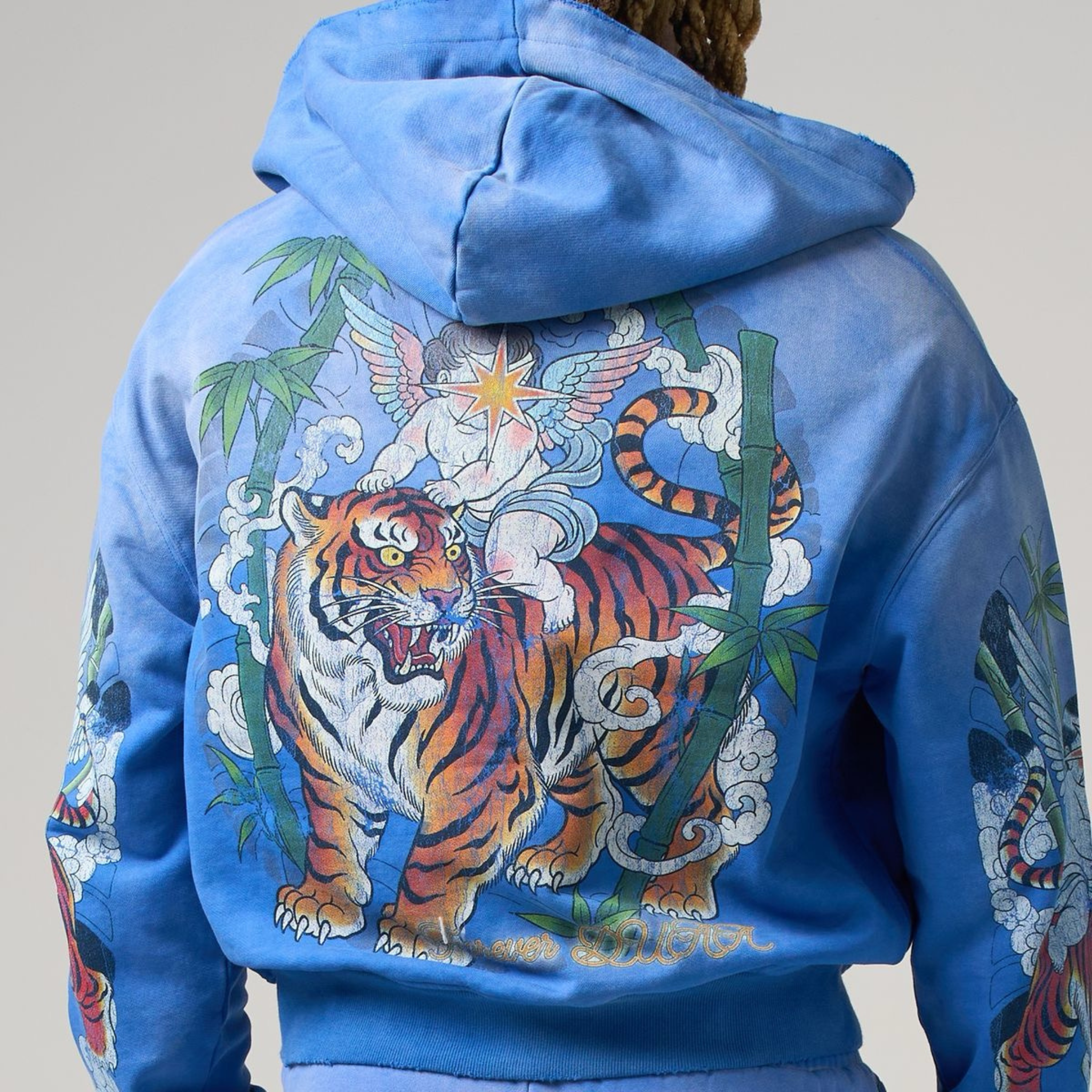 DUAA "Garden" Zip Up Hoodie (Blue) - DUAA