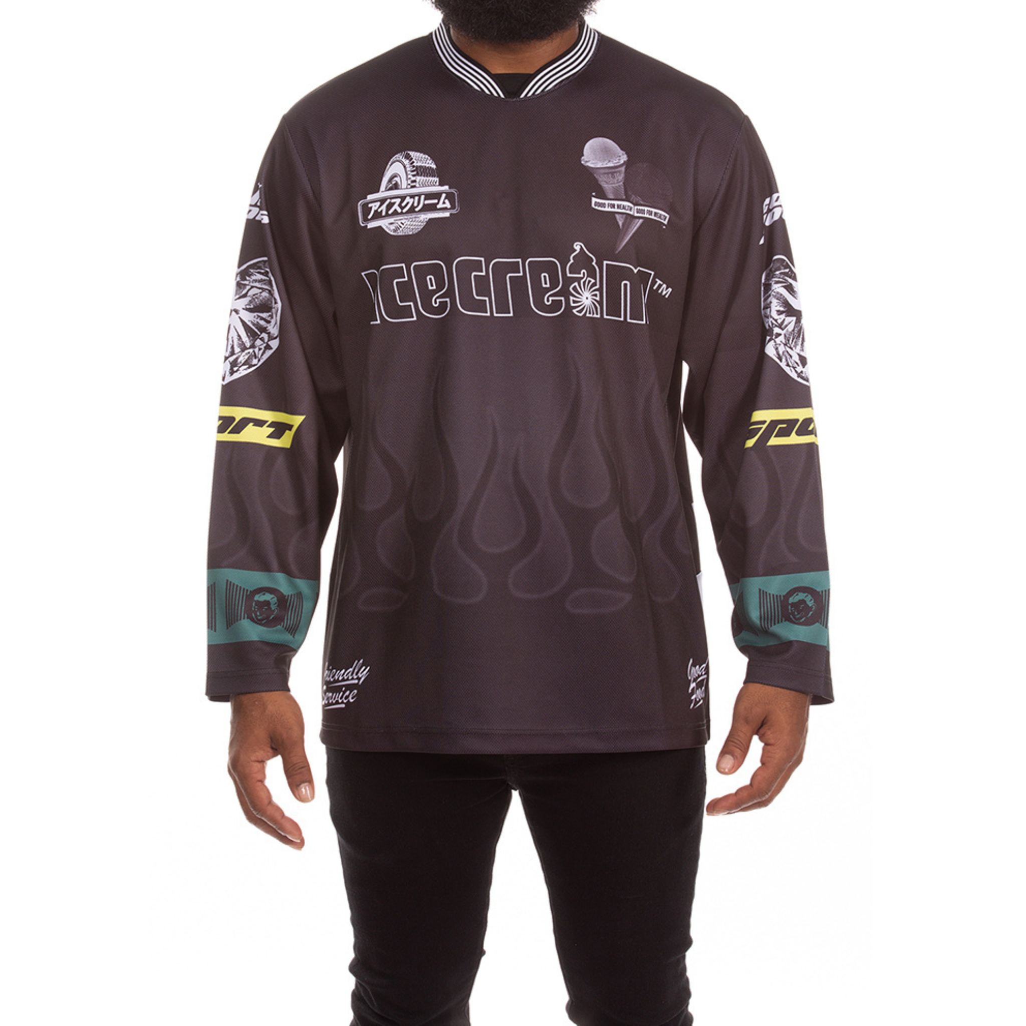 Icecream "Good Food" Jersey LS (Black) - Ice Cream
