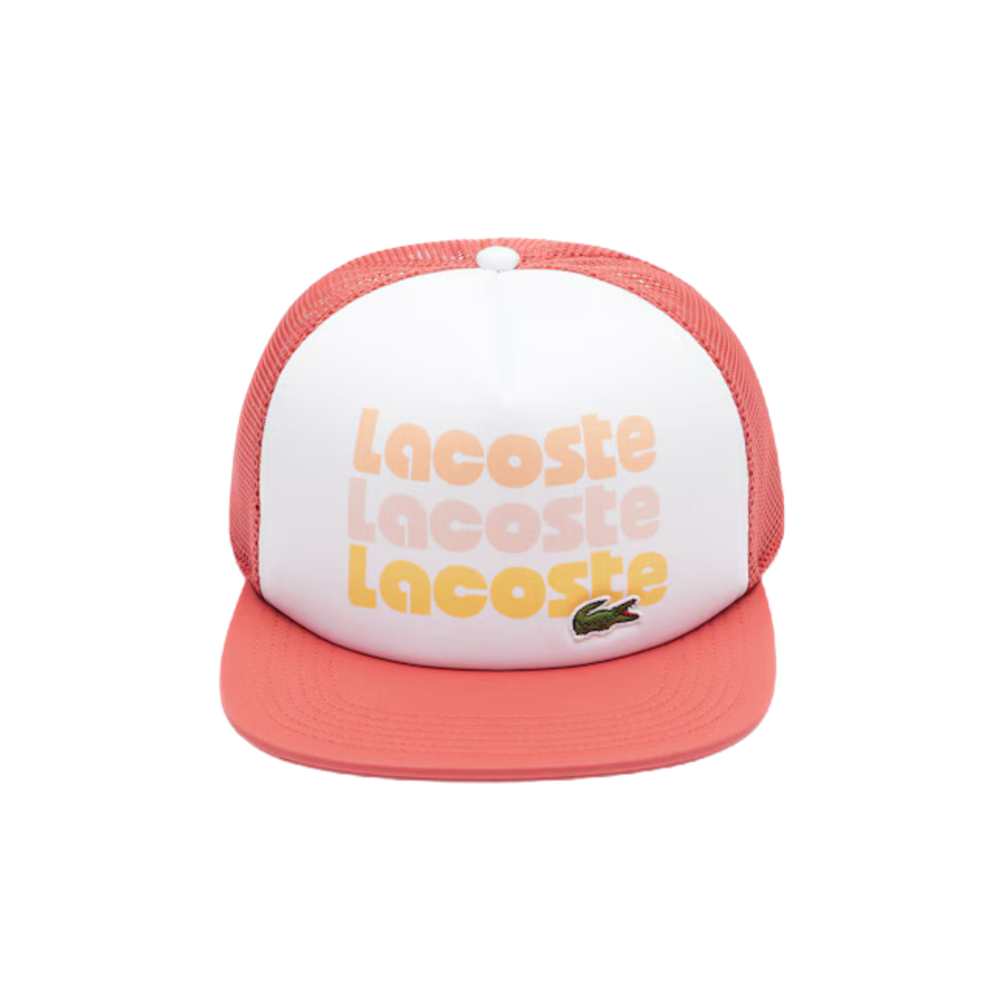 Lacoste Unisex Print Trucker Cap (White/Pink) RK7886 - Lacoste