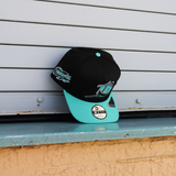 New Era Tampa Bay Devil Rays 1998 Inaugural Season 9FIFTY A-Frame Snapback-(Black/Aqua) - New Era