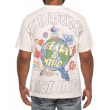 Billionaire Boys Club "Space Expo" SS Knit (Oversized) (White) - Billionaire Boys Club