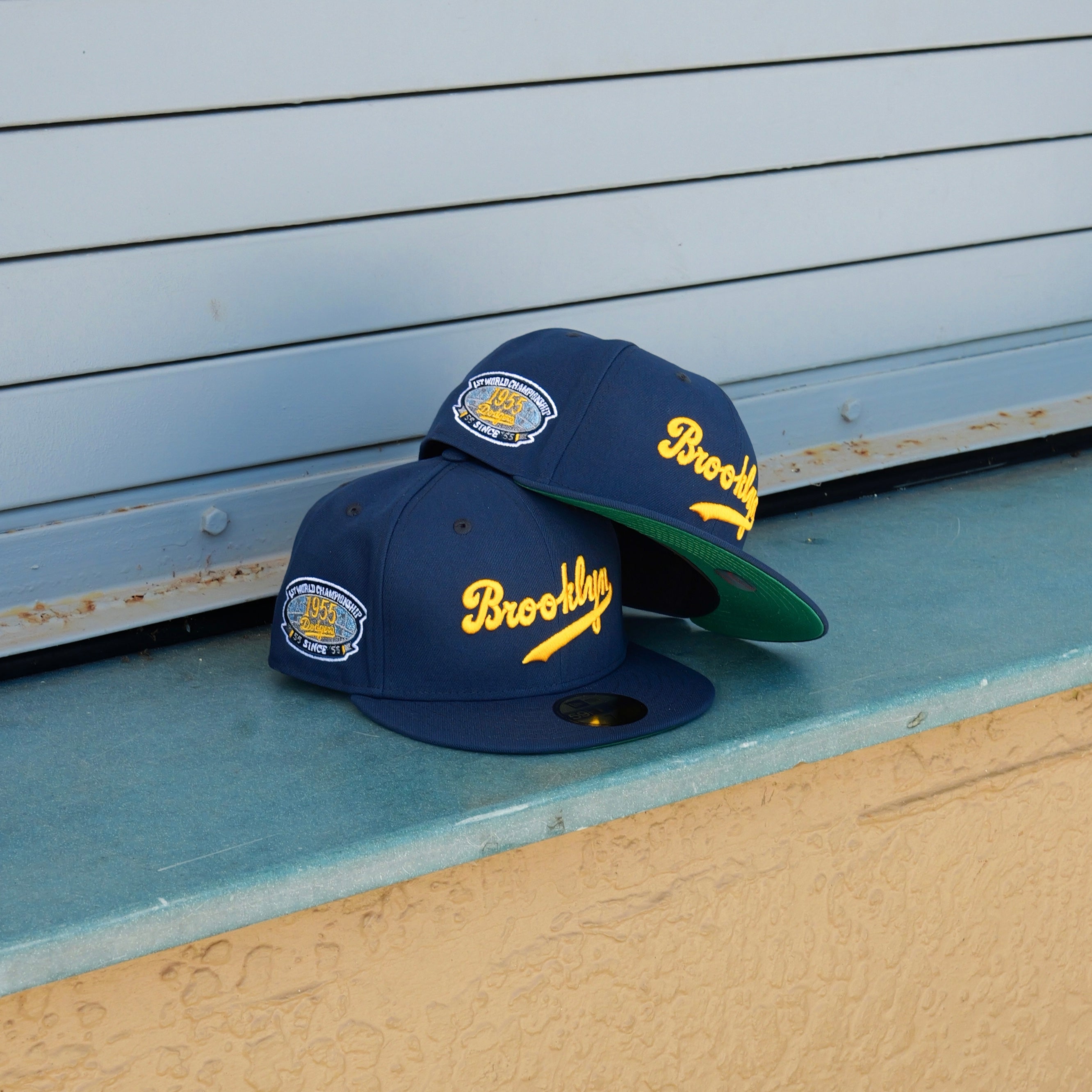 New Era Brooklyn Dodgers 1955 World Championship Side Patch Fitted - New Era