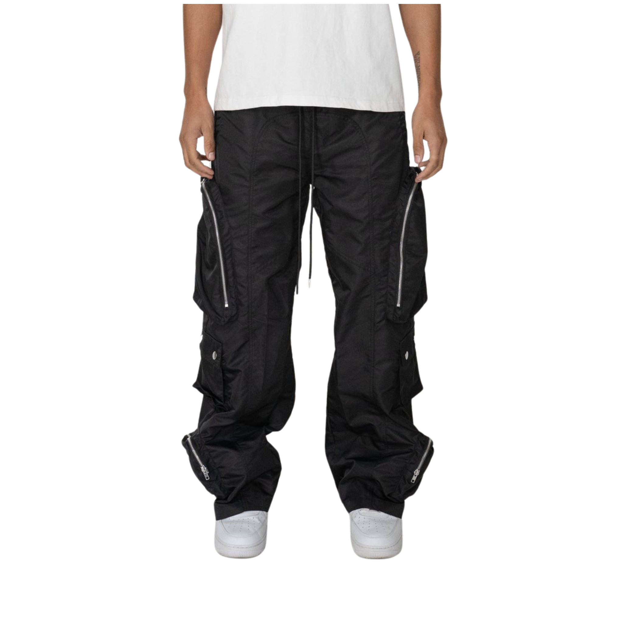 EPTM Baggy Moon Zip Cargo Pants (Black)