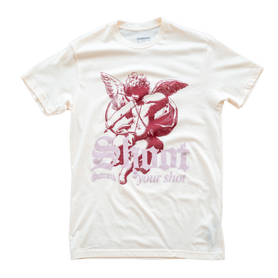 Outrank Shoot Your Shot T-shirt (Vintage White/Pink) - Outrank