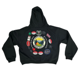 Archive Ministry "Bear Mountain Camp" Studded Zip Hoodie (Black) - Archive Ministry