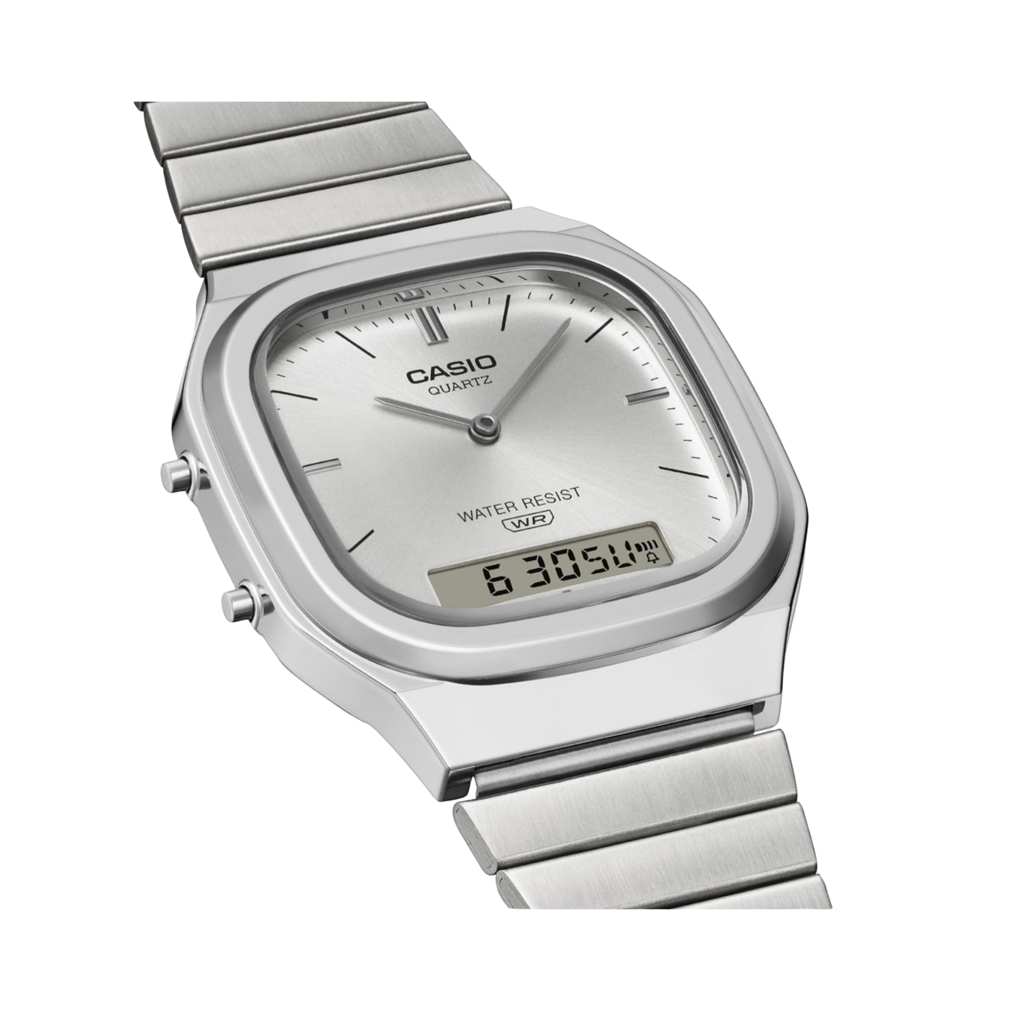 Casio Vintage AQ240E-7A Silver-Tone Stainless Steel Watch - Casio