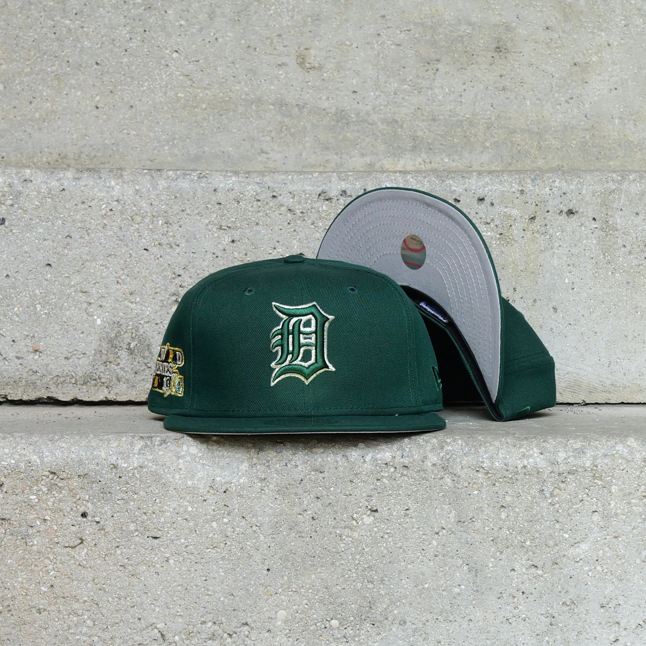 New Era Detroit Tigers 1984 World Series Side Patch Fitted (Dark Green) - New Era
