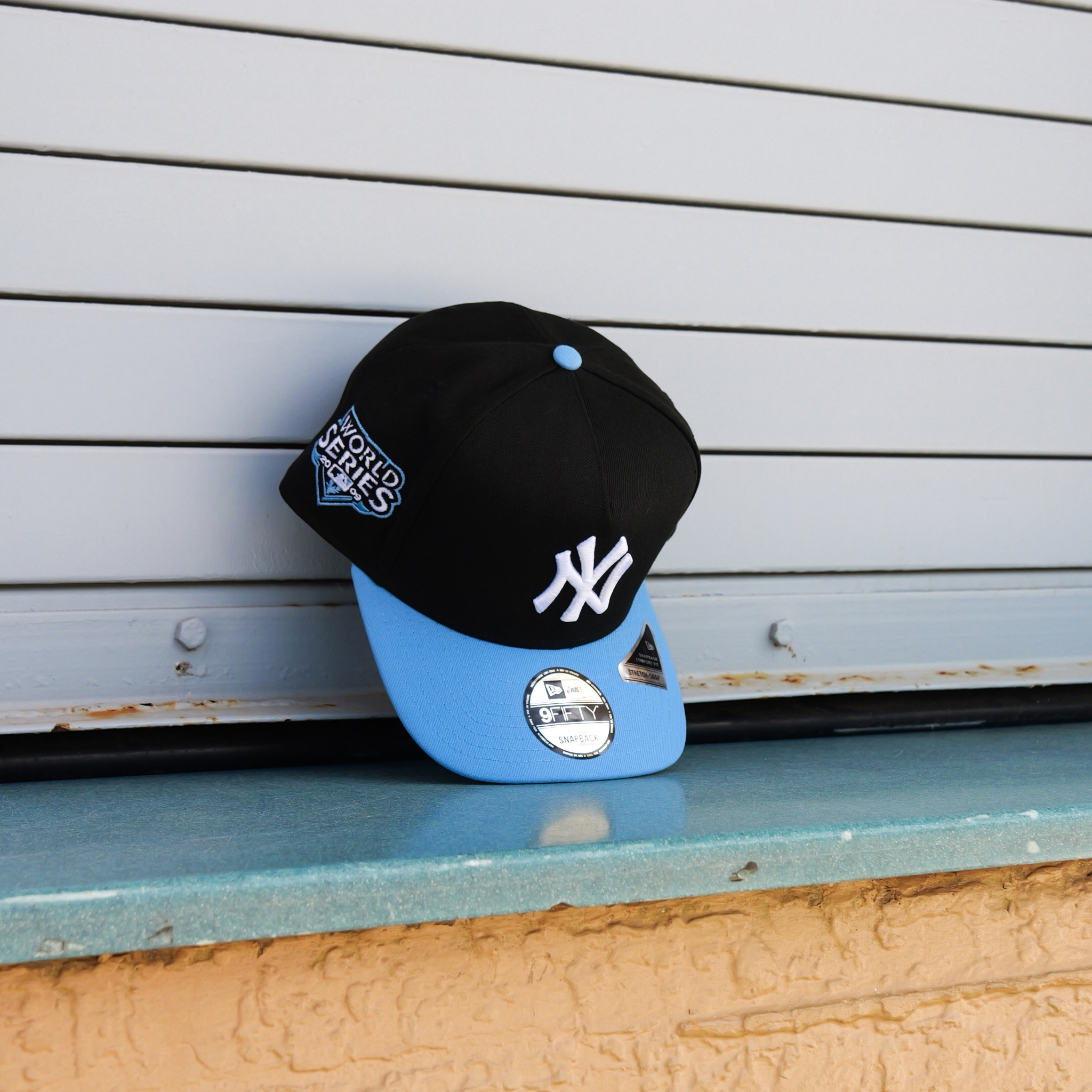 New Era New York Yankees 2009 World Series 9FIFTY A-Frame Snapback-(Black/Carolina) - New Era
